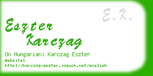 eszter karczag business card